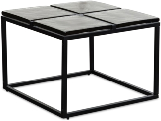 Couchtisch Glas Metall 58x58x43,5 cm