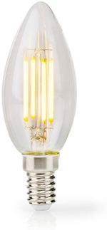 LED-Filament-Lampe E14 | Kerze | 4.5 W | 470 lm | 2700 K | Dimmbar | Warmweiss | Retro Style | 1 Stück | Klar
