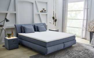 Jockenhöfer Boxspringbett Carla blau, 160x200 cm