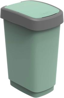 ROTHO Mülleimer Twist Mülleimer 25l mit Deckel, Kunststoff (PP recycelt) BPA-frei