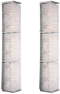 2er Set Elegante Wandleuchten mit Acrylkristallen