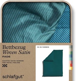 Schlafgut Bettbezug Woven Satin Fade mit feinen Streifen, (1 St), mit Farbverlauf, Mix & Match: passender Kissenbezug erhältlich