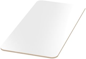 Multiplexplatte Holzplatte Tischplatte Birke melaminbeschichtet weiß Eckenradius 100 mm - Größe 90 x 40 cm - Höhe 1,8 cm - Farbe weiß