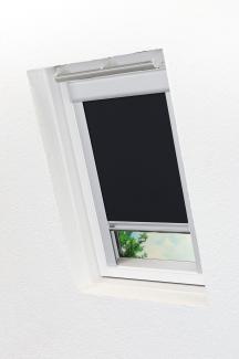 Lysel - Qualitätsdachfensterrollo abdunkelnd schwarz Rollo geeignet für Velux Dachfenster U 04, 7, 804, U34, UK34, 834, UK35, (B x H) 117.30cm x 74.00cm in schwarz