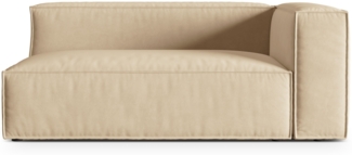 Micadoni Modul Nuria Groß 3-Sitzer Rechts Samt Nude