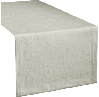 REDBEST Tischdecke Tischläufer "Snowflake", bügelleicht Uni