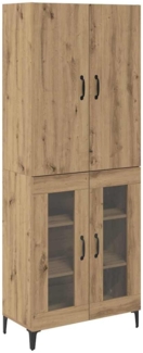 vidaXL Highboard Artisan-Eiche 69,5 x 34 x 180 cm Holzwerkstoff 3415932