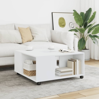 vidaXL Couchtisch Weiß 80x80x40 cm Holzwerkstoff 853173