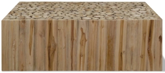 Couchtisch, Sofatisch Echtes Teakholz 90x50x30 cm