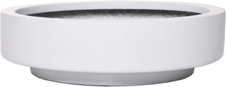 VIVANNO Pflanzschale Fiberglas ESCADA LOW Schale - Weiß Matt (1 St), 30x30x9 cm