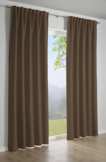 Sehlbach Gardine Schal Dimout Uni, Schlaufen (1 St), abdunkelnd, mit Gardinenband und verdeckten Schlaufen