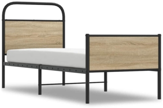 vidaXL Bettgestell ohne Matratze 90x190 cm Sonoma-Eiche Holzwerkstoff 4100384