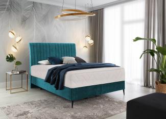 Blanca 160x200, Boxspring Bett, Blau