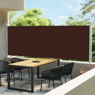 vidaXL Seitenmarkise Ausziehbar 160x600 cm Braun 317963