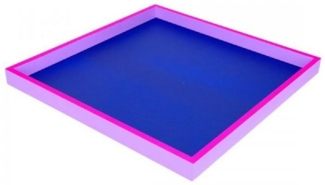 Giftcompany Tablett Tablett Neo Quadratisch Dunkelblau, Neon Lila (32x32cm)