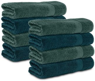 Komfortec Badetücher 100% Baumwolle, 470 g/m², Frottee (8-St), Handtücher 70x140 cm Set, Weich