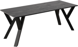 Esstisch "Pier" 130-210cm, ausziehbar, erweiterbar, Metallgestell (Beton Dunkel)