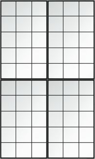 vidaXL Wandspiegel 4 Stk. Schwarz 100x60 cm Metall 3189037