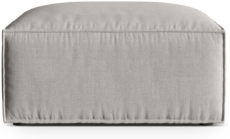 Micadoni Hocker Nuria 1-Sitzer Strukturierter Stoff Hellgrau