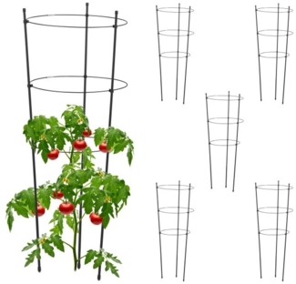 Schwarze Rankhilfe im 6er Set 76 cm