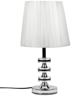 formano Nachttischlampe Weiß, Durchmesser 23 cm, Farbe: Weiß, Motiv: Ringe