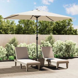 vidaXL Sonnenschirm 200x300 cm Sandweiß Rechteckig 40772