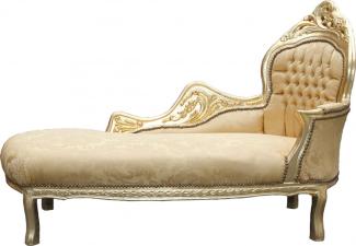 Casa Padrino Barock Chaiselongue Mod2 Gold Muster/Gold - Barock Möbel
