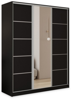 Masseno Schwebetürenschrank PINA Kleiderschrank mit Spiegel und Schubladen Schlafzimmerschrank