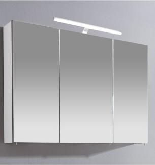 Schildmeyer Spiegelschrank Irene Breite 100 cm, 3-türig, LED-Beleuchtung, Schalter-/Steckdosenbox
