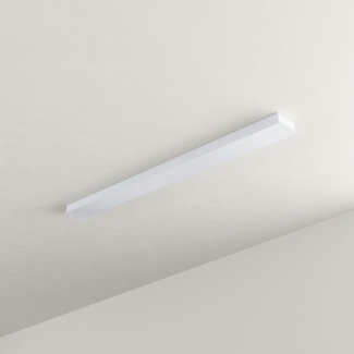 s.luce Balken Baldachin Rechteckig (ohne Bohrung) Weiß 120x10cm