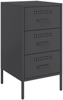 vidaXL Nachttisch Schwarz 36x39x68 cm Stahl 843078