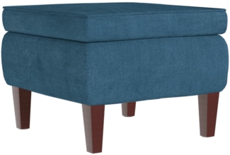 vidaXL Hocker mit Holzbeinen Blau Samt [329456]