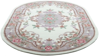 THEKO Teppich Ming, oval, Höhe: 14 mm, hochwertiges Acrylgarn, ideal im Wohnzimmer & Schlafzimmer
