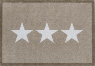 Kurzflor Schmutzfangmatte Star Beige Creme - 67x180x0,7cm