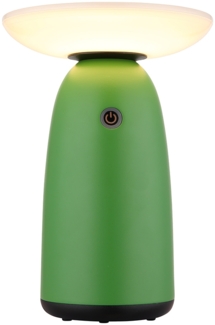 LED Solar Tischleuchte, Touchdimmer, grün matt, H 22,5 cm
