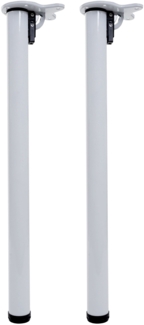 2er-Set Tischbein HWC-H34, für Schreibtisch Esstischfuß Tischgestell, klappbar 72cm ~ weiß