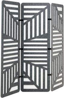 Raumteiler 3-teilig FUTURA Dunkelgrau 180 cm 180 cm