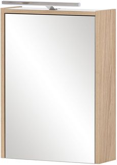 SCHILDMEYER Spiegelschrank Badspiegel Badschrank ínkl. LED Flag Eiche 43,5x64 cm