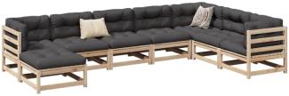 vidaXL 8-tlg. Garten-Sofagarnitur Massivholz Kiefer 3299574