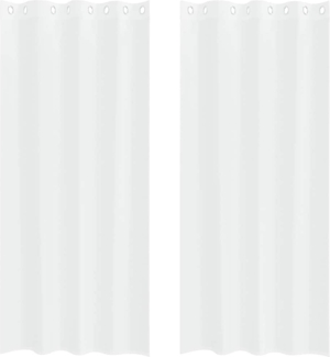 vidaXL Voile-Vorhang mit Vorhängen 2 pcs Weiß 140x245cm Polyester 4107985