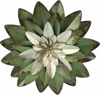 Wanddeko "Blüte" Ø 45 cm, grün