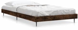 vidaXL Bettgestell ohne Matratze Räuchereiche 90x190 cm Holzwerkstoff 832306