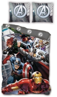 MARVEL Bettwäsche Marvel Avengers der Film Bettwäsche Set, Mikrofaser, Bettdeckenbezug 135-140x200 cm, Kissenbezug 63x63 cm