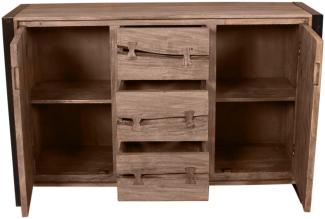 Sit Möbel Natural Edge Sideboard L = 140 x B = 40 x H = 90 cm natur und schwarz