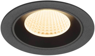 SLV NUMINOS® M, Deckeneinbauleuchte, 3000 K, 40°, IP20, rund, schwarz - Downlights