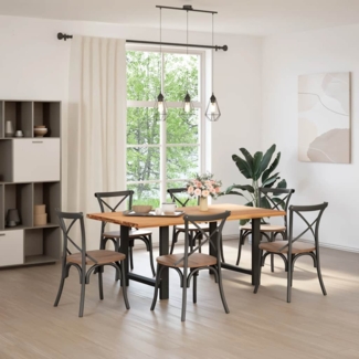 vidaXL Esstisch Hellbraun 180x100x74 cm Massivholz Eiche Rechteckig 3303976