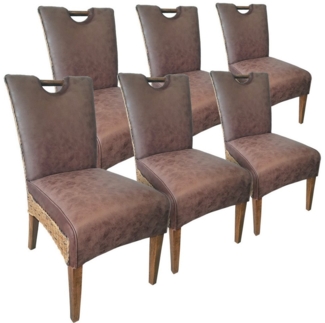 Amagohome Polsterstuhl Esszimmer Stühle Polsterstuhl Rattanstuhl Darwin Polster Lederoptik mu
