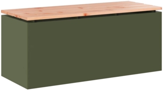 vidaXL Gartenbank Olivgrün 100 x 40 x 43 cm Stahl 874908