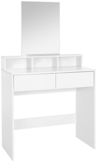 ML-DESIGN Schminktisch Frisierkommode aus MDF Holz mit Spiegel Make-up Tisch (1-St), Kosmetiktisch Weiß Modern Schminkkommode Kommode Frisiertisch
