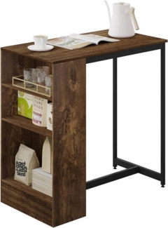 Woltu Bartisch (1-St), mit 3 Regalfächern, aus Holzwerkstoff 91x49x91 cm